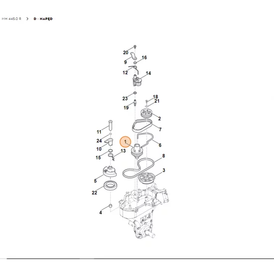 STIHL Glebogryzarka MH445.0 Koło pasowe 6241 711 1200